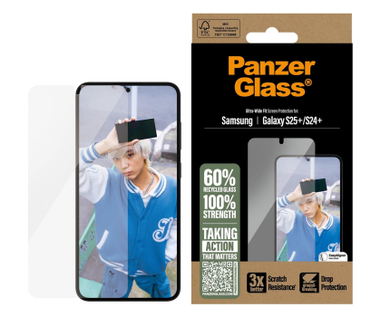 Szkło i folia ochronna PanzerGlass Ultra-Wide Fit do Samsung Galaxy S25+